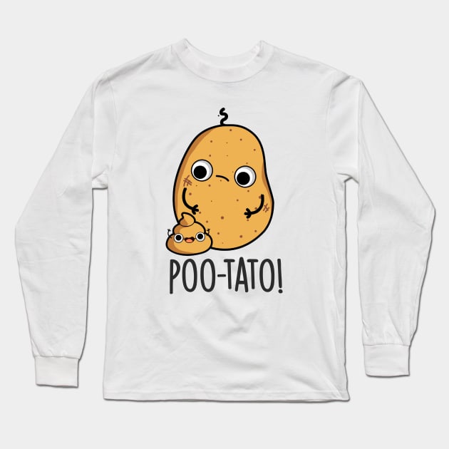 Poot-tato Funny Veggie Puns Long Sleeve T-Shirt by punnybone